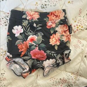Floral Baby Diaper Cover - Navy and Pink